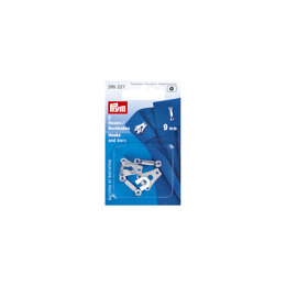 Prym Trouser Hooks and Bars 9mm - Silver