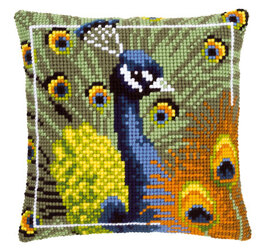 Vervaco Peacock Cushion Front Cross Stitch Kit