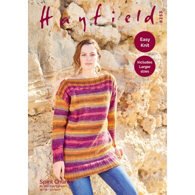 Tunic Sweater in Hayfield Spirit Chunky - 8253 - Downloadable PDF