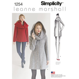 Simplicity Women's Leanne Marshall Easy Lined Coat or Jacket 1254 - Sewing Pattern