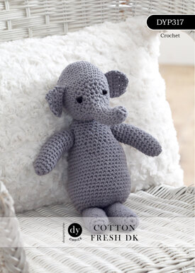 Ellie the Crochet Elephant Toy in DY Choice Cotton Fresh DK - DYP317 - Leaflet