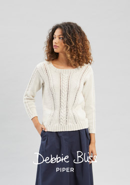 Veronica - Sweater Knitting Pattern For Women in Debbie Bliss Piper