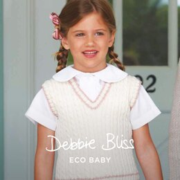 Cable Vest - Tank Top Knitting Pattern for Kids in Debbie Bliss Baby Cashmerino by Debbie Bliss