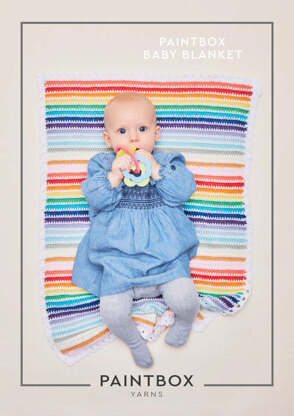 "Baby Blanket" - Free Blanket Crochet Pattern in Paintbox Yarns Cotton DK