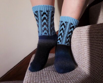 Blueberry Clouds Socks