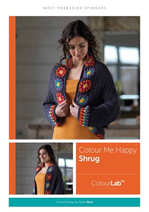Colour Me Happy Shrug in West Yorkshire Spinners ColourLab - Downloadable PDF
