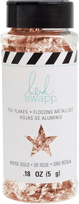 American Crafts Heidi Swapp Foil Flakes .18oz - Rose Gold