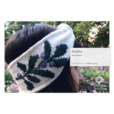 Poimia -  Headband Knitting Pattern For Women in The Yarn Collective Fleurville 4ply by Fiona Alice