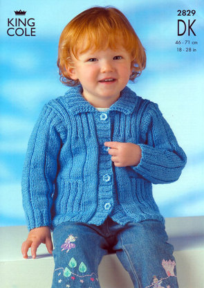 Jacket and Sweaters in King Cole DK - 2829