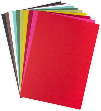 Sizzix Surfacez Cardstock Pack 8"X11.5" 60/Pkg - Festive, 10 Colors