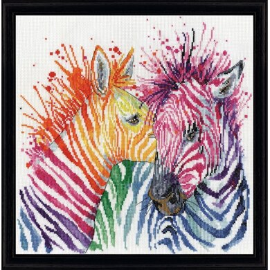 Design Works Colourful Zebras Cross Stitch Kit