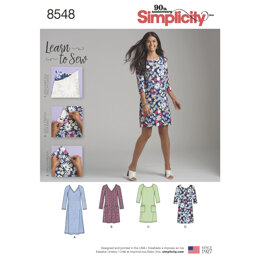 Simplicity Women’s' Knit Dress 8548 - Paper Pattern, Size A (10-12-14-16-18-20-22)