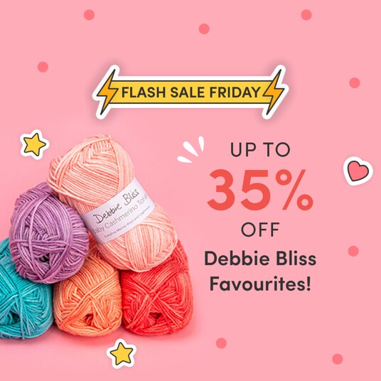Up to 35 percent off favourite Debbie Bliss yarns!