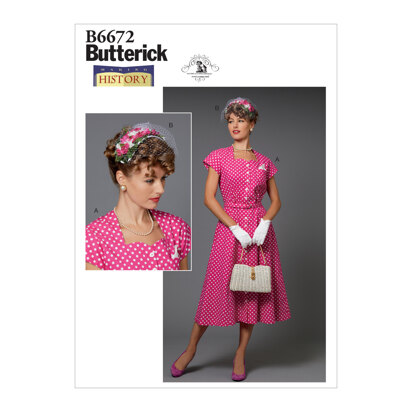 Butterick Kostüm und Hut für Damen B6672 - Schnittmuster