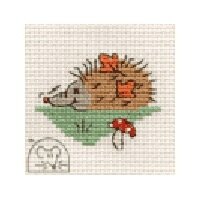 Mouseloft Stitchlets - Snuffling Hedgehog Cross Stitch Kit - 64mm