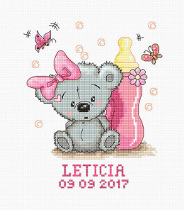 Luca-S Leticia Baby Sampler Cross Stitch Kit - Multi