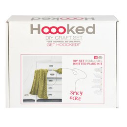 Hoooked DIY Knit Kit Cable Throw RibbonXL