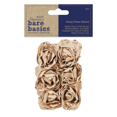 Papermania Burlap Flowers (6pcs) - Bare Basics - Blousey