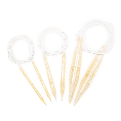 Addi Gold-Glitter Circular Needles 100cm