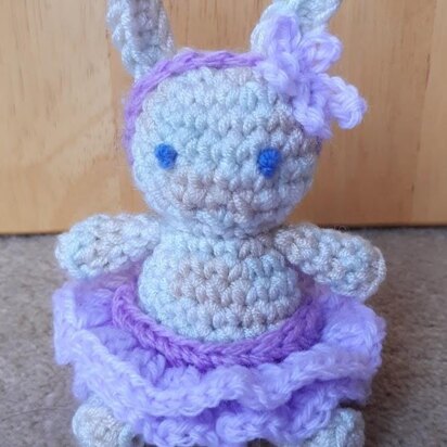 Amigurumi ballet bunny plushie crochet pattern