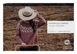 Fleurville Jumper -  Jumper Knitting Pattern For Women in The Yarn Collective Fleurville 4ply by The Petite Knitter