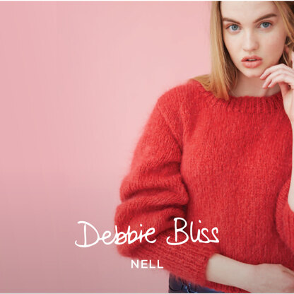 Puff Sleeve Sweater - Jumper Knitting Pattern For Women in Debbie Bliss Nell by Debbie Bliss