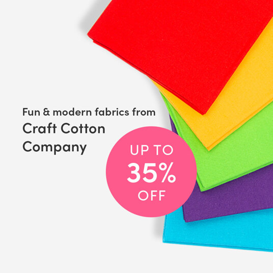Up to 35 percent off selected Craft Cotton Company fabrics!