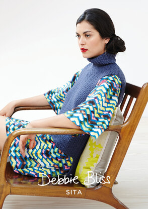 "Leticia Top" - Top Knitting Pattern For Women in Debbie Bliss Sita