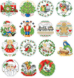 Lotsa Christmas Ornaments, Set 1 - PDF