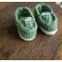 Baby moccasins worked flat
