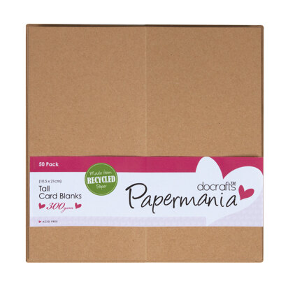 Papermania Tall Cards/Envelopes (50pk) - Recycled Kraft