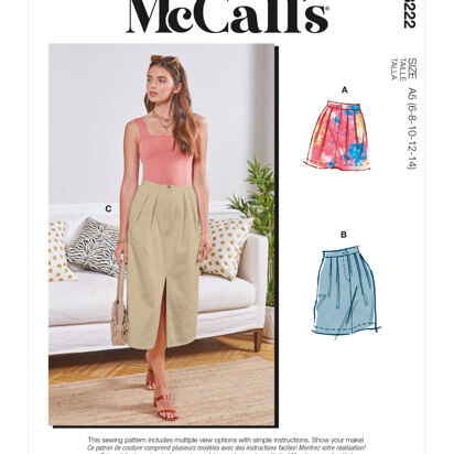 McCall's Misses' Skirts M8222 - Sewing Pattern