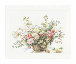 Lanarte Bouquet Of Roses Counted Cross Stitch Kit - 49 x 39 cm