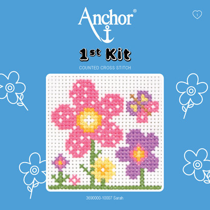 Anchor 1st Kit - Sarah Blumen - Kreuzstich Stickpackung