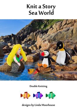 Knit a Story about Sea World - mermaid, fish, puffin, penguin