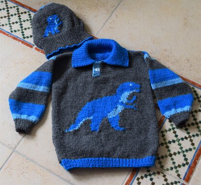 T Rex Sweater and Hat