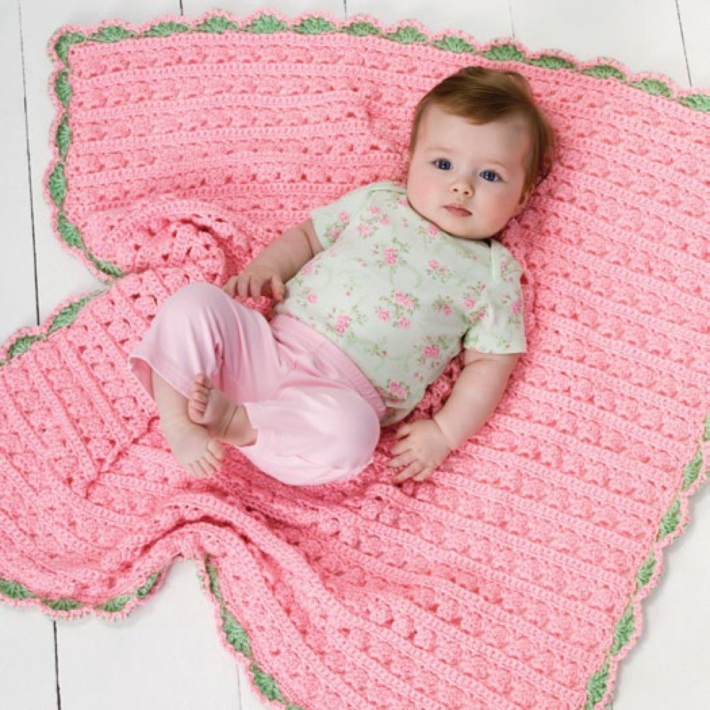 Cuddle & Coo Blanket in Red Heart Soft Baby Steps Solids   LW9 ...