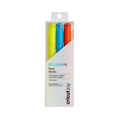 Cricut Joy Infusible Ink Pens 0.4, Yellow/Blueberry/Tangerine (3 ct)