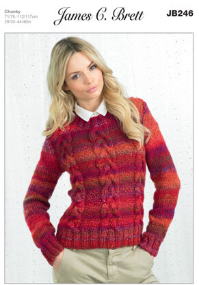 Ladies' Sweater in James C. Brett Marble Chunky - JB246