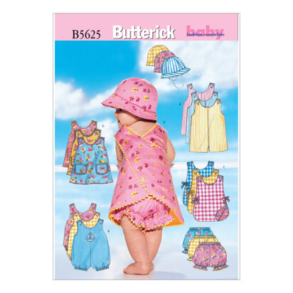Butterick Infants' Romper, Jumper, Panties and Hat B5625 - Sewing Pattern