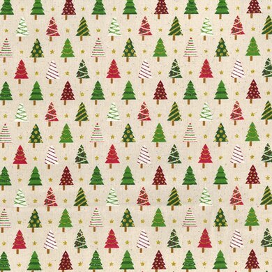 Oddies Textiles Louden Christmas Fabrics - Christmas Trees Multi