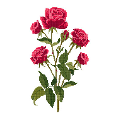Roses  in DMC - PAT0183 -  Downloadable PDF