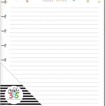 Happy Planner Medium Fill Paper 24/Pkg - Happy Notes Foil