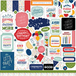 Echo Park Paper Birthday Salutations Element Sticker