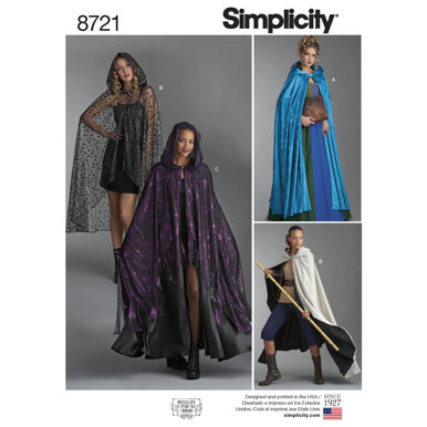 Simplicity 8721 Misses Capes - Paper Pattern, Size OS (ONE SIZE)
