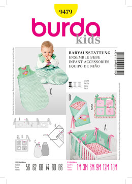 Burda Kids B9479 Infant Accessories Sewing Pattern
