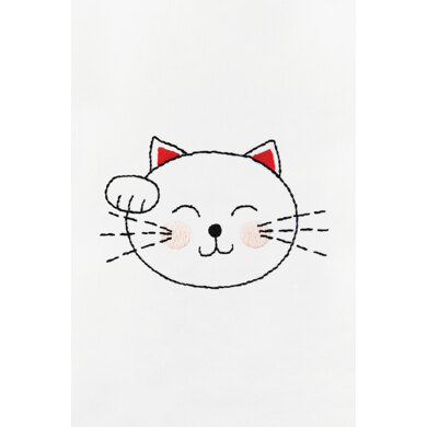 Lucky Maneki Neko Cat in DMC - PAT0016 - Downloadable PDF