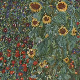 DMC Gustav Klimt- Farm Garden With Sunflowers Cross Stitch Kit - 30cm x 30cm