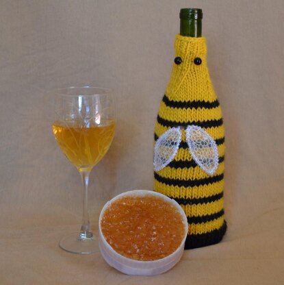 Bee Wine Bottle Art Sweater