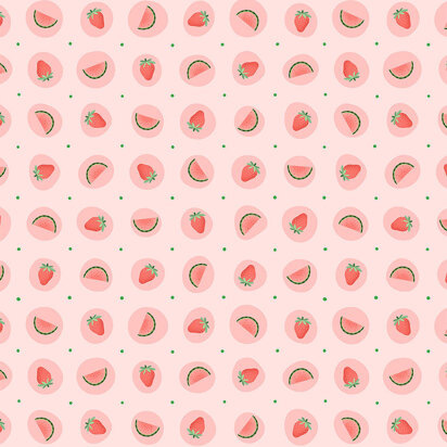 Michael Miller Fabrics A Bushel and a Peck - Melonberry (Pink)